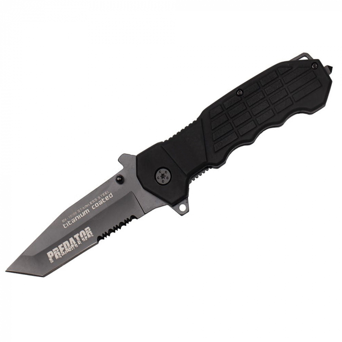 Briceag de vanatoare IdeallStore®, Predator Blade, otel inoxidabil, 22.5 cm, negru, teaca inclusa [2]