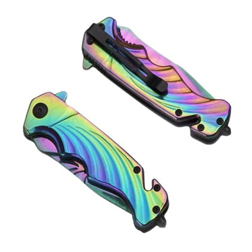 Briceag de vanatoare IdeallStore®, Rainbow Madness, otel inoxidabil, 21.5 cm, multicolor [7]