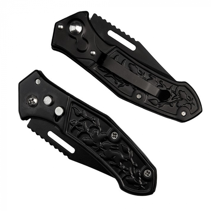 Briceag de vanatoare IdeallStore®, Sunshine Blade, otel inoxidabil, 16 cm, negru [6]