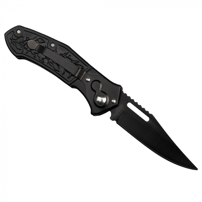 Briceag de vanatoare IdeallStore®, Sunshine Blade, otel inoxidabil, 16 cm, negru [4]