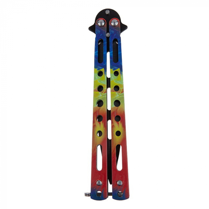 Briceag fluture de antrenament IdeallStore®, Romanian Spirit, otel inoxidabil, 22.5 cm, multicolor [8]