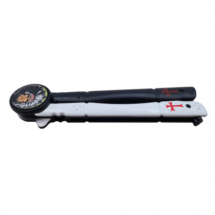 Briceag fluture de vanatoare IdeallStore®, Indian Chief, otel inoxidabil, 22.5 cm, multicolor [6]