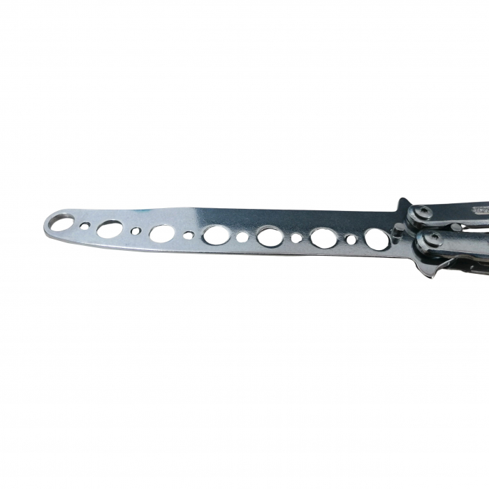 Briceag fluture de antrenament, otel inoxidabil, Silver Blade, 22.5 cm, argintiu [4]