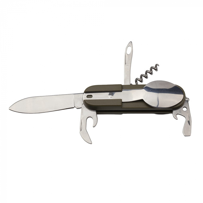 Briceag multifunctional IdeallStore®, Special Outdoor, otel inoxidabil, 7 functii, kaki, 16 cm, husa inclusa [2]
