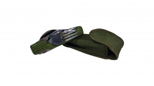 Briceag multifunctional pentru camping IdeallStore®, otel inoxidabil, 20 cm, kaki [3]