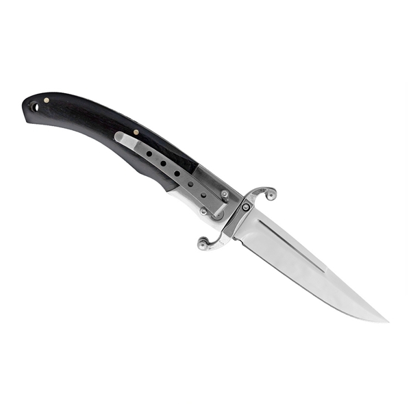 Briceag pliabil DEPOX®, lamă din oțel inoxidabil 420, mâner lemn și metal, 23.5 cm, negru [5]
