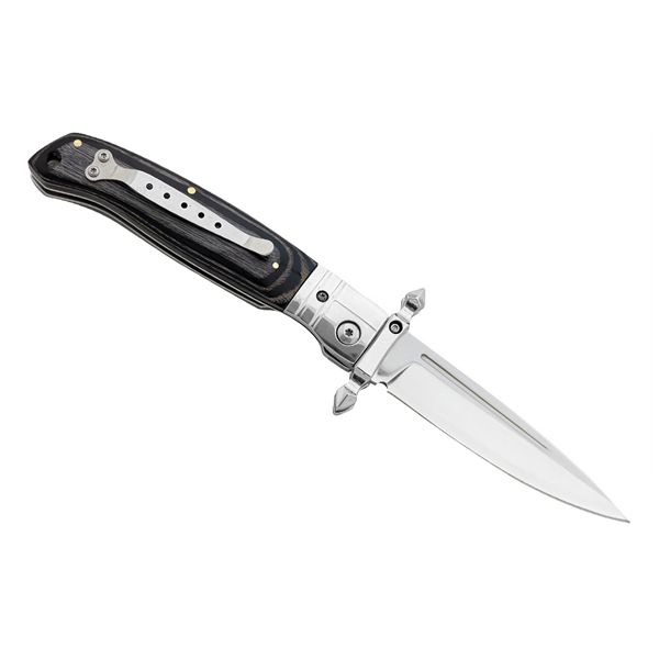 Set de doua bricege pliabile DEPOX®, lamă din oțel inoxidabil, mâner lemn, 23.5 cm, negru [14]