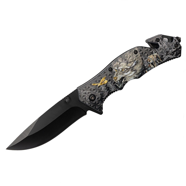 Briceag salvare , IdeallStore®, Fantasy Wolf, 21 cm, Otel inoxidabil [2]