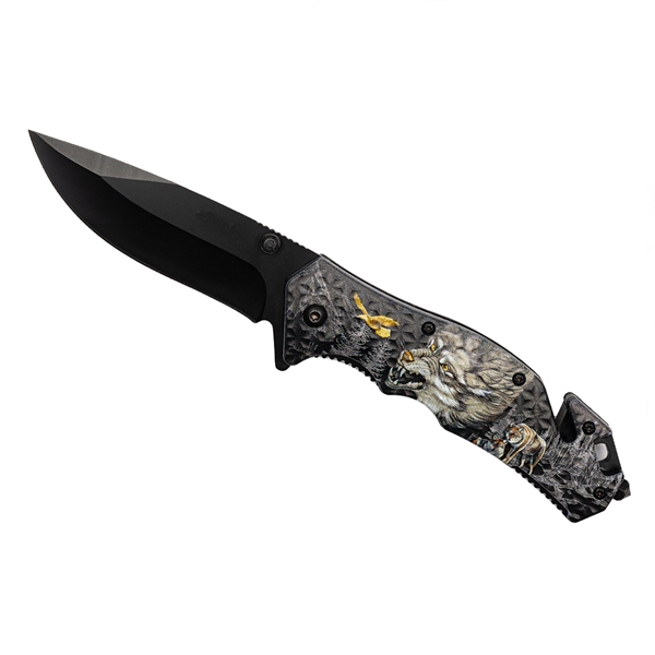 Briceag salvare , IdeallStore®, Fantasy Wolf, 21 cm, Otel inoxidabil [3]