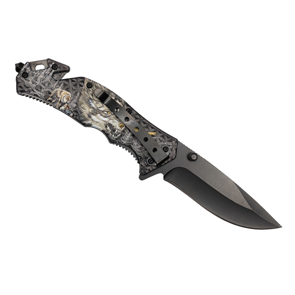 Briceag salvare , IdeallStore®, Fantasy Wolf, 21 cm, Otel inoxidabil [6]