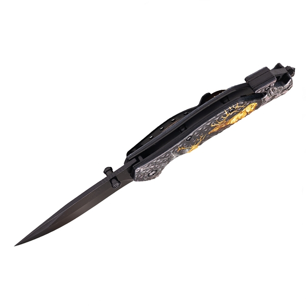 Briceag salvare, IdeallStore®, Hunting Deer, 21 cm, Otel inoxidabil [7]
