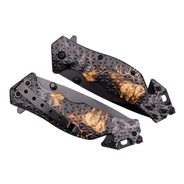 Briceag salvare, IdeallStore®, Hunting Deer, 21 cm, Otel inoxidabil [8]