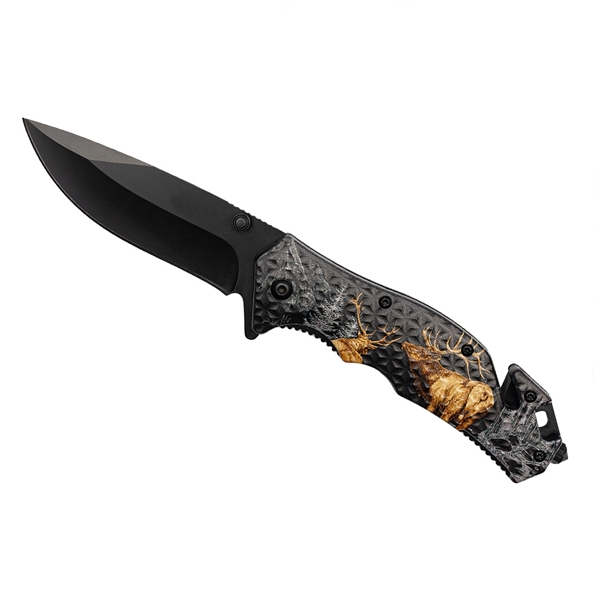 Briceag salvare, IdeallStore®, Hunting Deer, 21 cm, Otel inoxidabil [3]