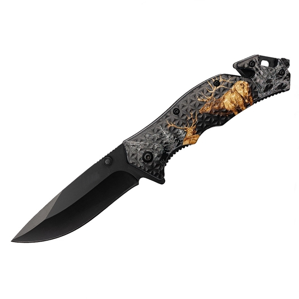 Briceag salvare, IdeallStore®, Hunting Deer, 21 cm, Otel inoxidabil [2]