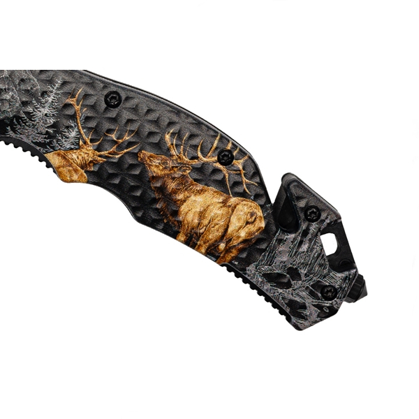 Briceag salvare, IdeallStore®, Hunting Deer, 21 cm, Otel inoxidabil [5]