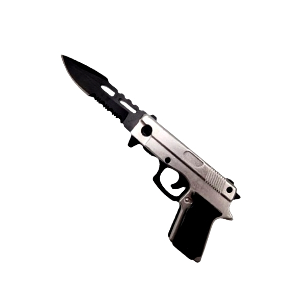 Briceag tip pistol, IdeallStore®, 18 cm, argintiu [5]