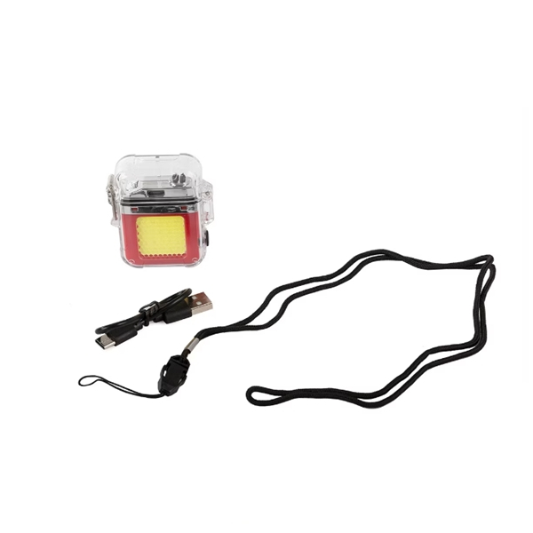 Bricheta cu plasma si lanterna LED DEPOX®, portabila, waterproof, 6x5,5x2cm [5]