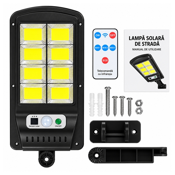 Cameră de supraveghere exterior si  2 lămpi solare LED cu senzori și telecomenzi DEPOX®, Wi-Fi, 360°, vedere nocturnă [5]