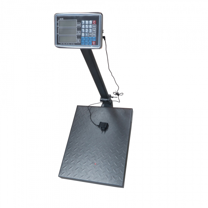 Cantar cu platforma IdeallStore®, brat rabatabil, display LCD, 350 kg, metalic, albastru [3]