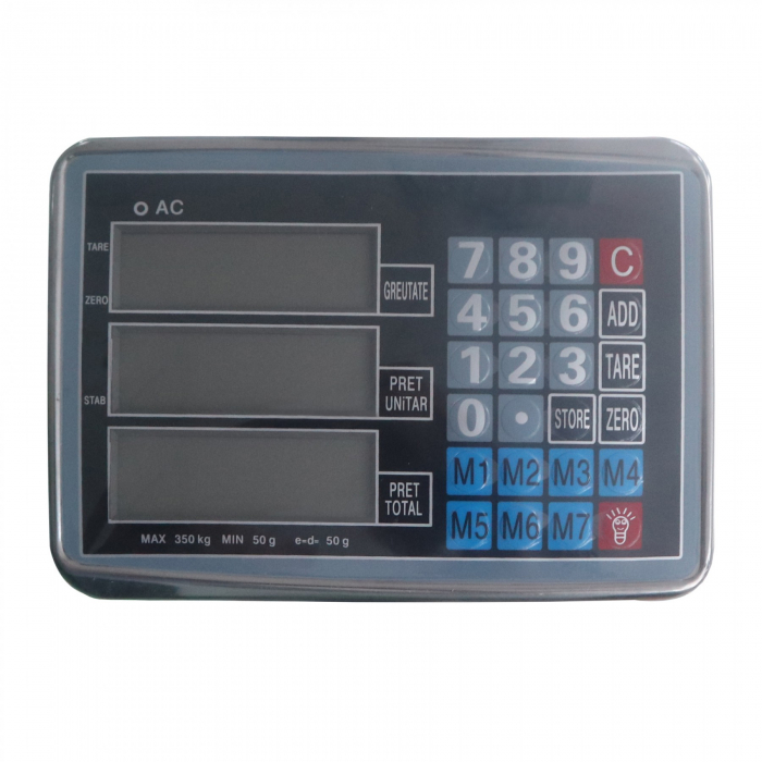 Cantar cu platforma IdeallStore®, brat rabatabil, display LCD, 350 kg, metalic, albastru [4]