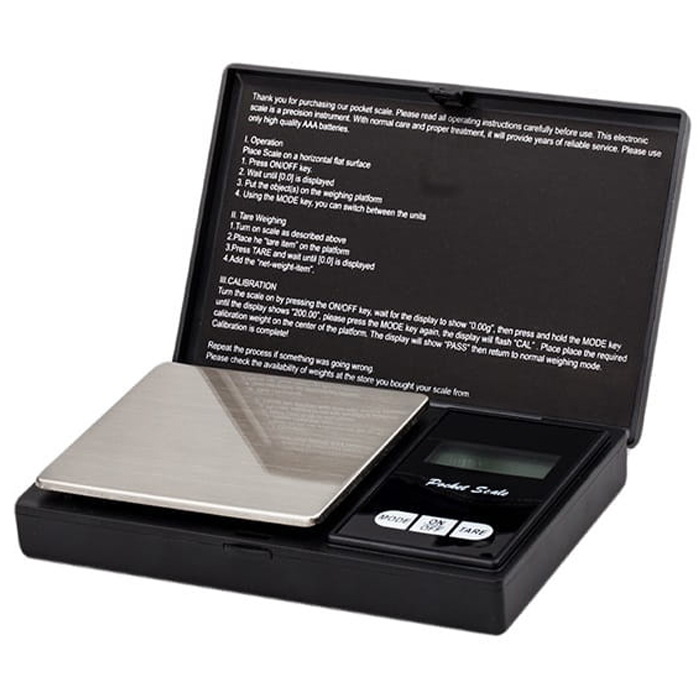 Cantar digital de buzunar IdeallStore®, Special Weight, afisaj LCD, protectie plastic, 13 cm, 200g maxim, negru [4]