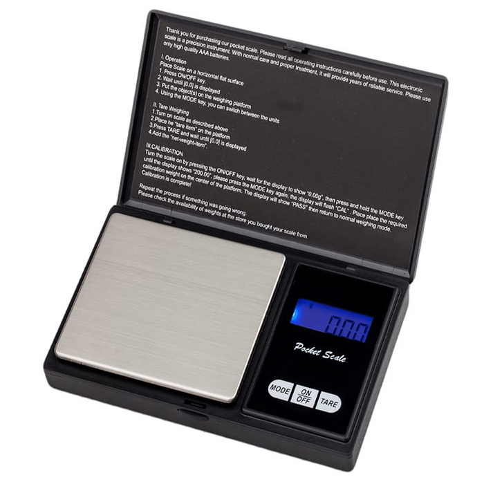 Cantar digital de buzunar IdeallStore®, Special Weight, afisaj LCD, protectie plastic, 13 cm, 200g maxim, negru [2]