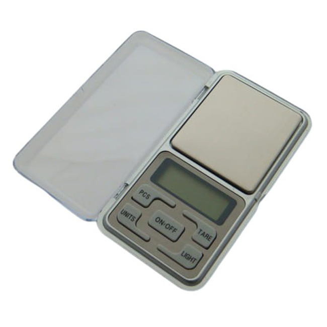 Cantar digital de buzunar IdeallStore®, True Weight, afisaj LCD, protectie plastic, 12 cm, 500g maxim, argintiu [5]