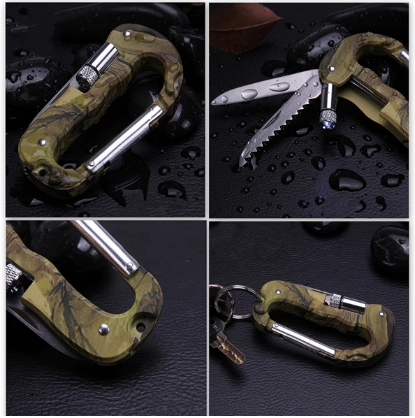 Carabina multifunctionala , IdeallStore®, Otel , Camuflaj, Aluminiu [11]
