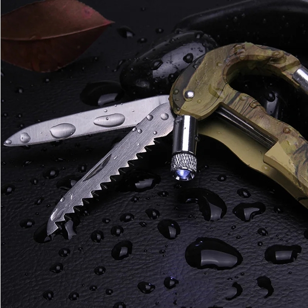 Carabina multifunctionala , IdeallStore®, Otel , Camuflaj, Aluminiu [8]