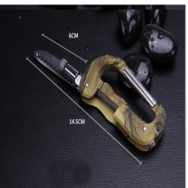 Carabina multifunctionala , IdeallStore®, Otel , Camuflaj, Aluminiu [6]