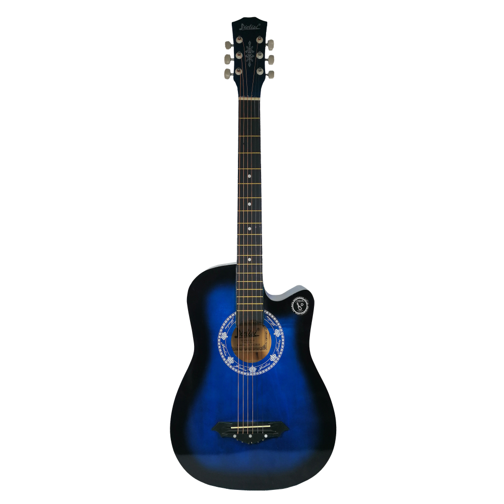 Chitara clasa din lemn 95 cm IdeallStore®, Cutaway Blue Club, set corzi incluse [2]
