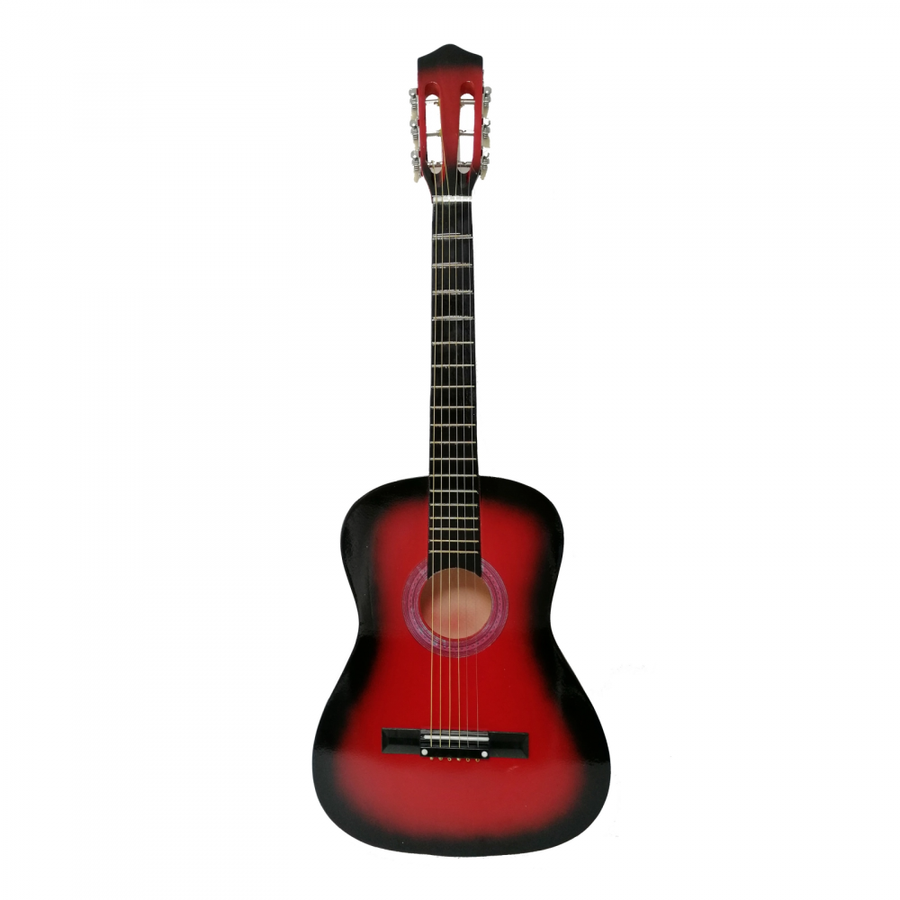Chitara clasica, 95 cm, lemn, Clasic, rosu, husa inclusa [2]