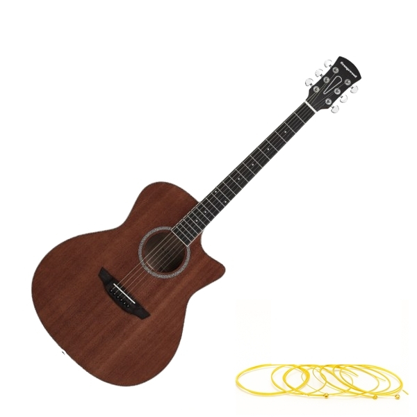 Chitara clasica din lemn 4/4, set de corzi aurii inclus,  95 cm [2]