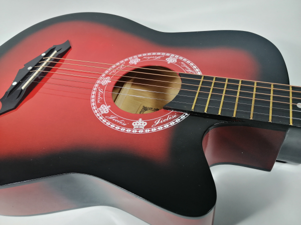 Chitara clasica din lemn 95 cm, Cutaway Country Red [6]