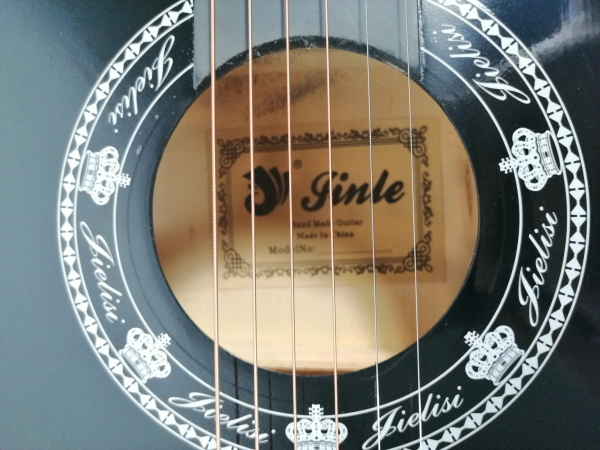Chitara clasica din lemn 95 cm, Cutaway Country Black [6]