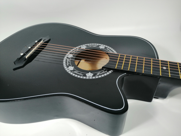 Chitara clasica din lemn 95 cm, Cutaway Country Black [5]