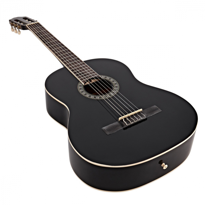 Chitara clasica IdeallStore®, 104 cm, Black Raven, lemn, model clasic, negru, husa inclusa [8]
