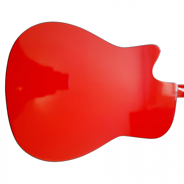 Chitara clasica din lemn IdeallStore®, Red Raven, 95 cm, model Cutaway, rosie [5]
