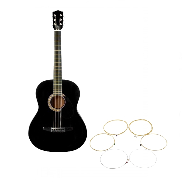 Chitara clasica din lemn IdeallStore®,set de corzi incluse, 95 cm, Clasic Black [1]