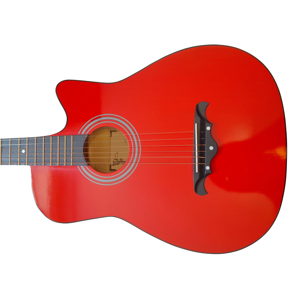 Chitara clasica din lemn IdeallStore®, set de corzi incluse, 95 cm, rosie [4]