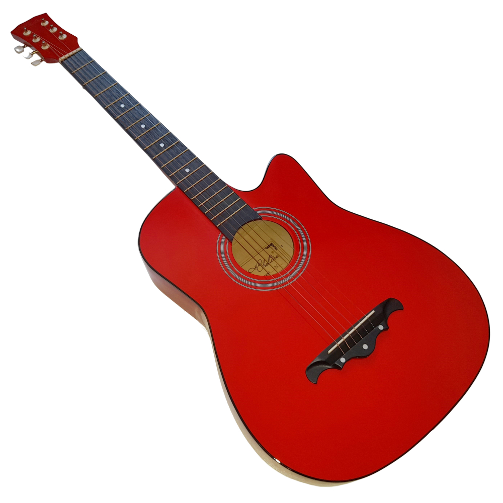 Chitara clasica din lemn IdeallStore®, set de corzi incluse, 95 cm, rosie [3]