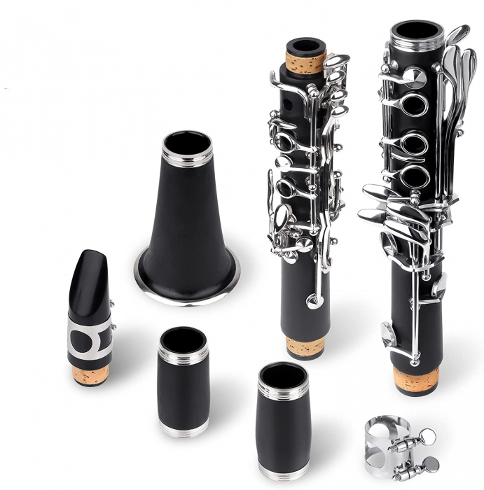 Clarinet IdeallStore®, Musical Virtue, 17 clape, 67 cm, negru, geanta inclusa [15]