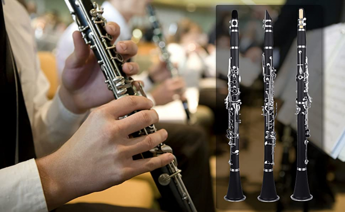 Clarinet IdeallStore®, Musical Virtue, 17 clape, 67 cm, negru, geanta inclusa [18]