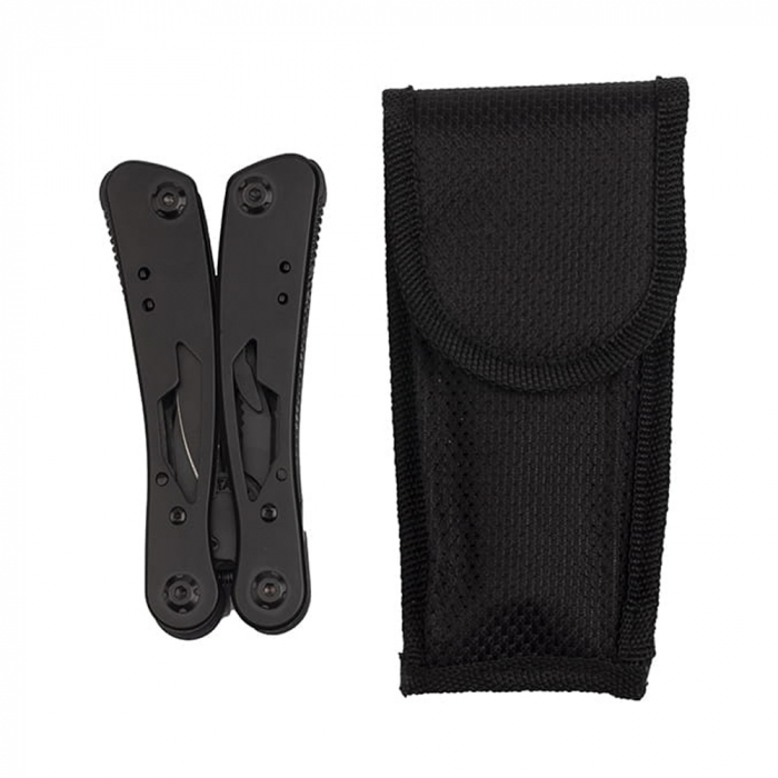 Cleste multifunctional IdeallStore®, Outdoor Specialist, otel inoxidabil, 20 functii, 22 cm, negru, husa inclusa [11]