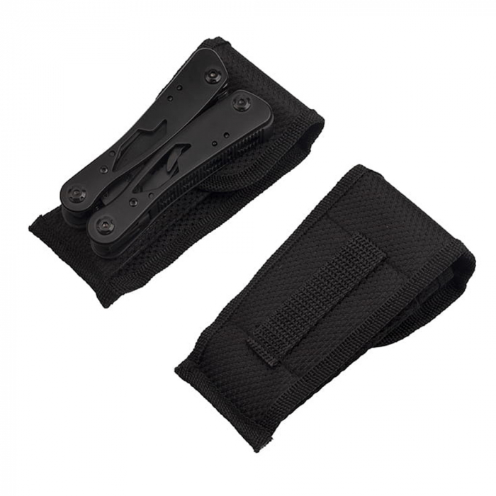 Cleste multifunctional IdeallStore®, Outdoor Specialist, otel inoxidabil, 20 functii, 22 cm, negru, husa inclusa [12]