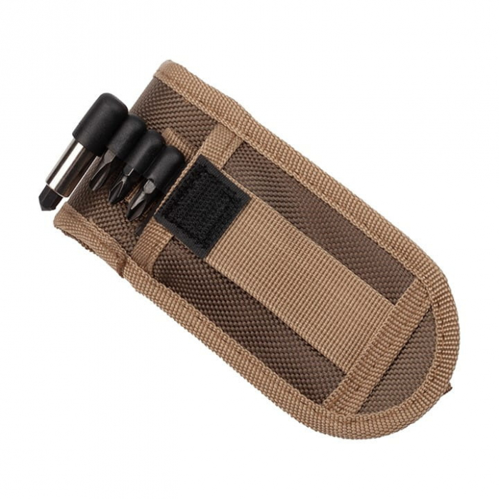 Cleste multifunctional IdeallStore®, Survival Gear, otel inoxidabil, 16 functii, 24 cm, bej, husa inclusa [11]