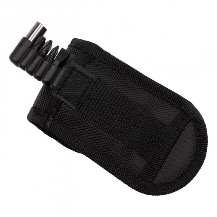 Cleste multifunctional IdeallStore®, Survival Gear, otel inoxidabil, 18 functii, 24 cm, negru, husa inclusa [12]