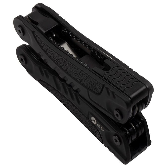 Cleste multifunctional IdeallStore®, Survival Gear, otel inoxidabil, 18 functii, 24 cm, negru, husa inclusa [9]