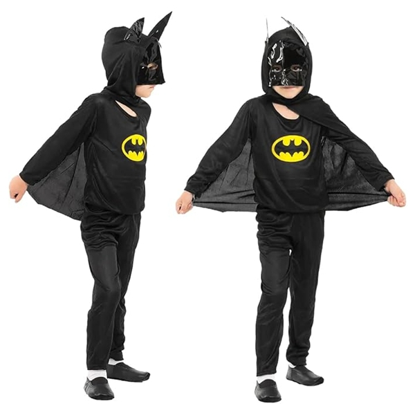 Costum Batman cu muschi si masca LED, carnaval, 7-9 ani, 120-130 cm [2]