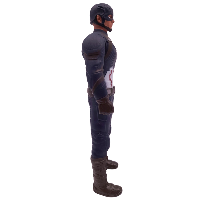 Costum Captain America pentru copii, First Avenger, poliester, albastru, figurina inclusa, 3-5 ani, 100-110 cm [8]